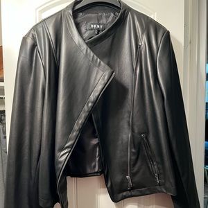 DKNY Women’s Moto Faux leather jacket
